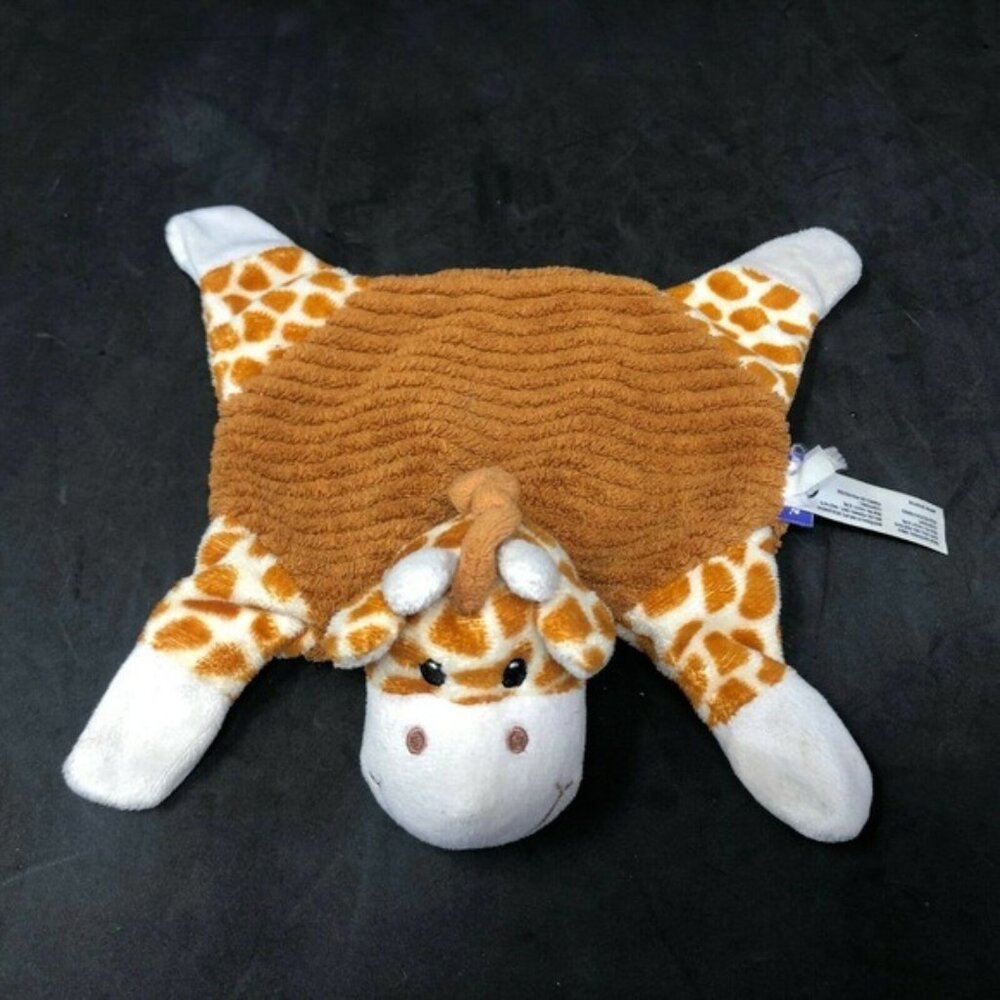 Babies R Us Giraffe Lovey Geoffrey Cordy Brown Baby Security Blanket Crinkle